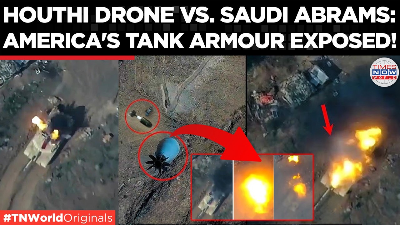 Video thumbnail for Yemeni Houthi Drone Destroys Millions-Dollar Saudi M1A2 Abrams Tank In Marib As Warfare Changes!