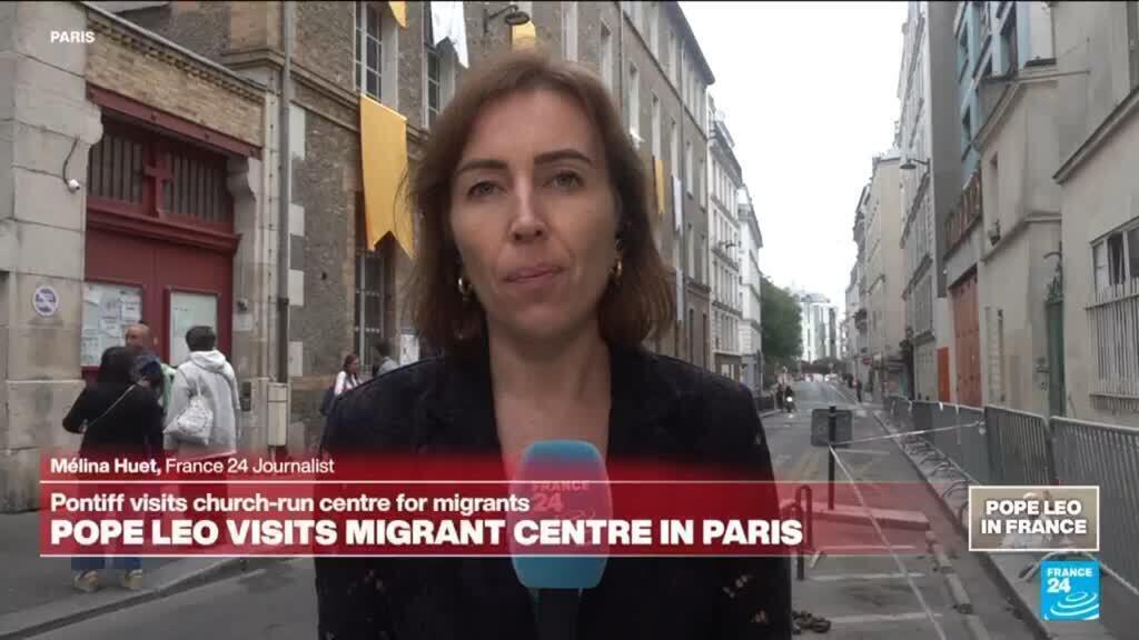 Video thumbnail for Pope Leo XIV visits France and meets migrants and margialised people