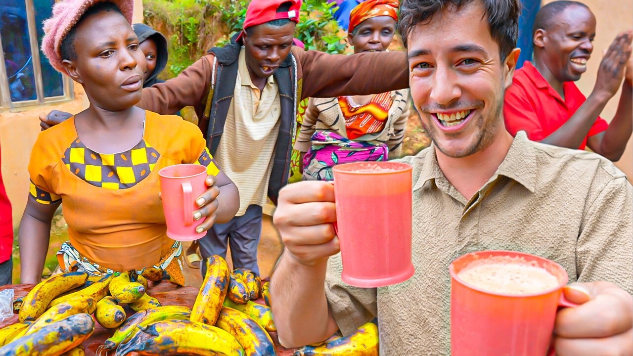 Video thumbnail for How Bananas Become Beer in Rwanda!! (I Tried It)