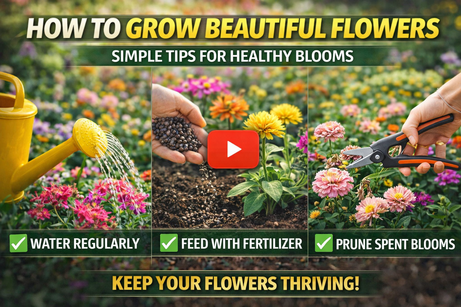 Video thumbnail for How to Grow Beautiful Flowers | Simple Tips for Healthy Blooms