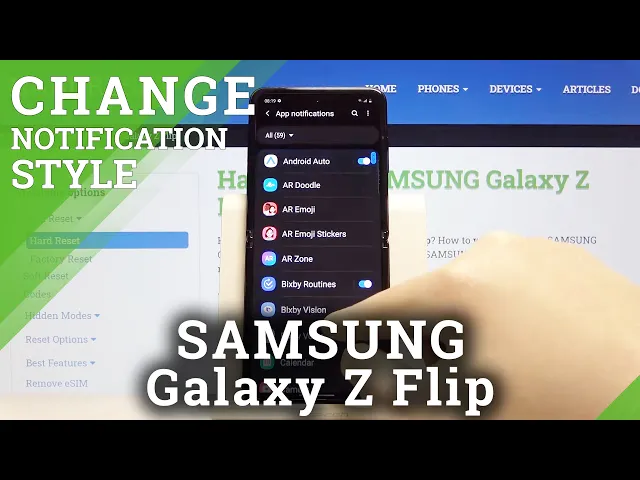 Video thumbnail for How to Customize Notification Settings in SAMSUNG Galaxy Z Flip – Notification Content