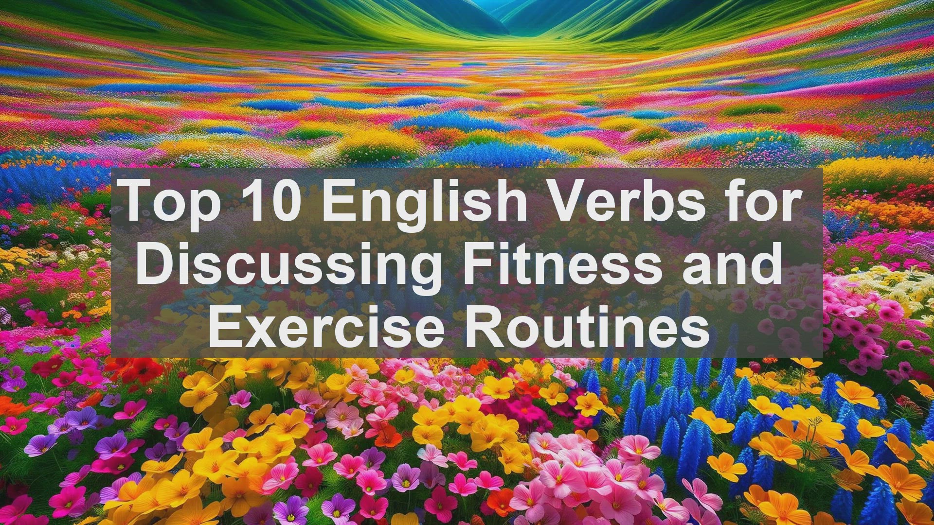 'Video thumbnail for Top 10 English Verbs for Discussing Fitness and Exercise Routines'