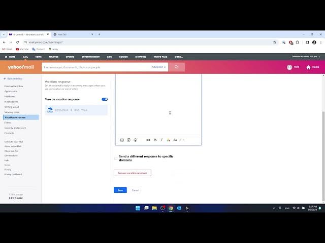Video thumbnail for How to Turn Off Vacation Response in Yahoo Mail