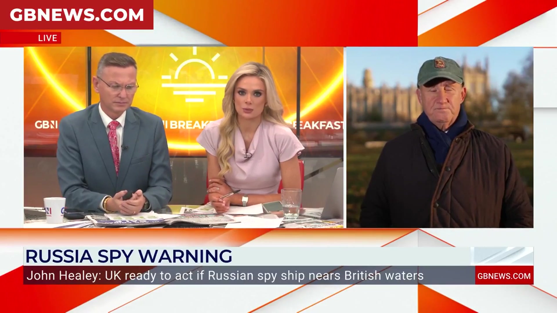 Video thumbnail for WATCH: UK needs to 'increase defence spending' after Russian spy ship laser attack, says Tory party chairman