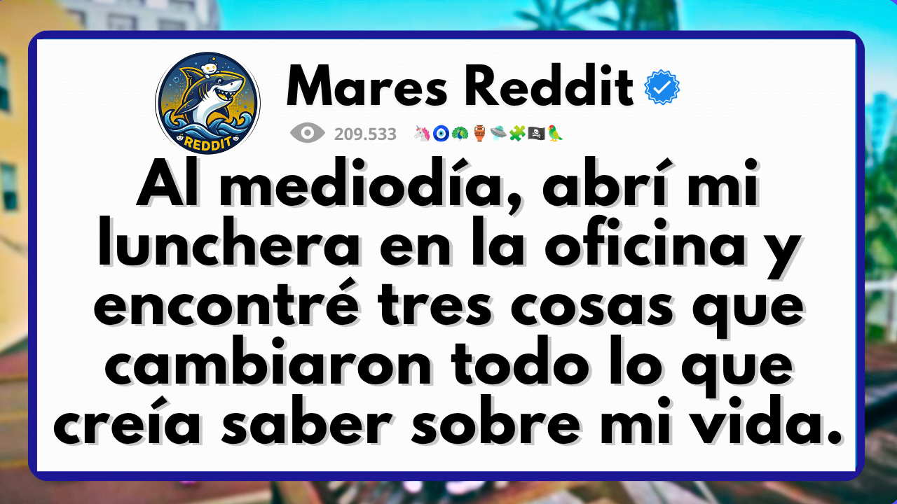 Video thumbnail for Al mediodía, abrí mi lunchera en la oficina y encontré tres cosas que cambiaron todo lo que creía saber sobre mi vida.