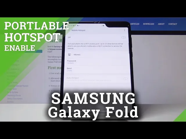 Video thumbnail for How to enable Portable Hotspot in Samsung Galaxy Fold - Network Sharing