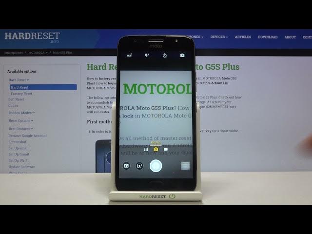 Video thumbnail for How to Change Photo Aspect Ratio in Motorola Moto G5S Plus - Camera Settings