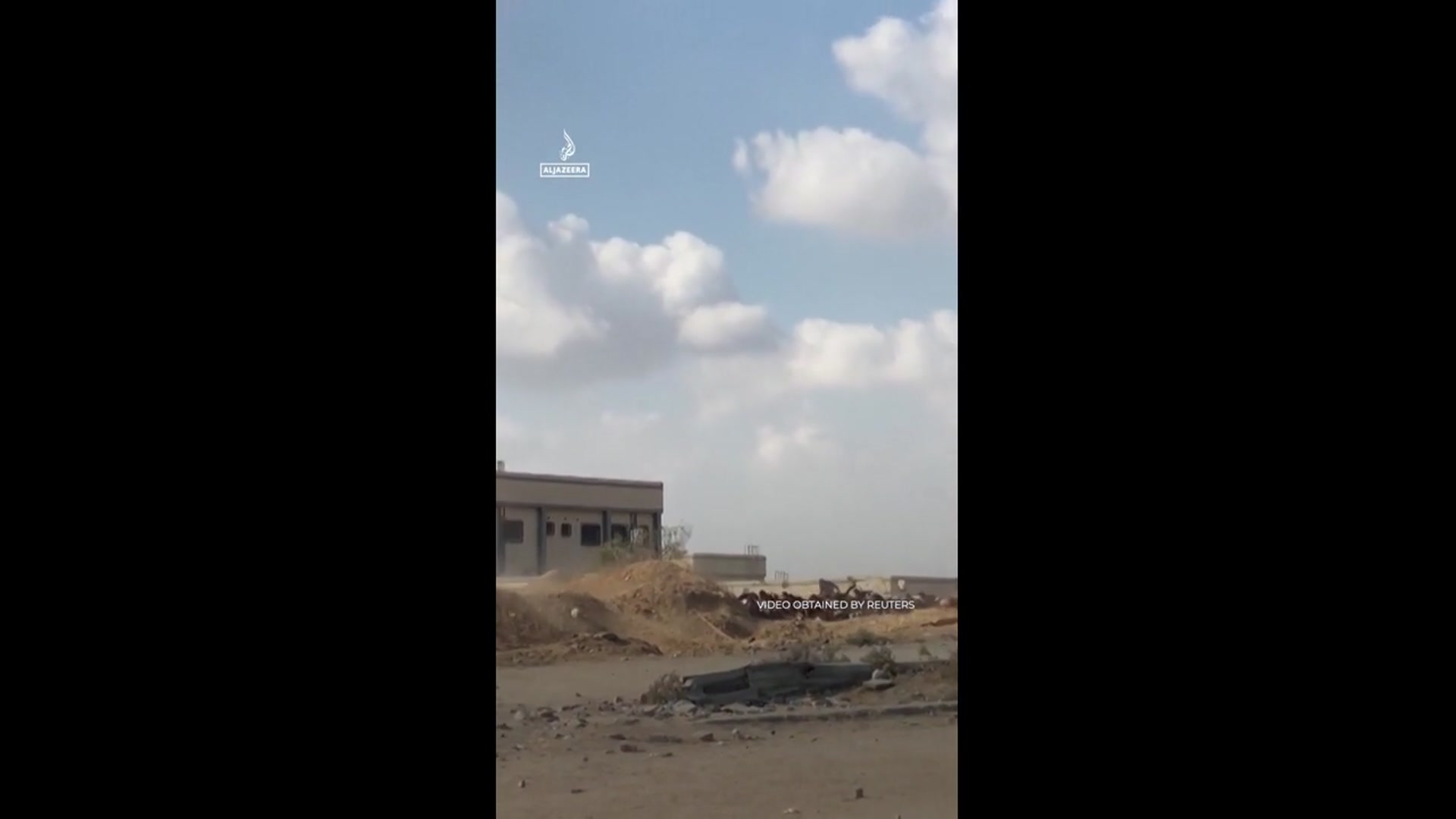 'Video thumbnail for Gunfire heard near GHF aid site in Gaza'