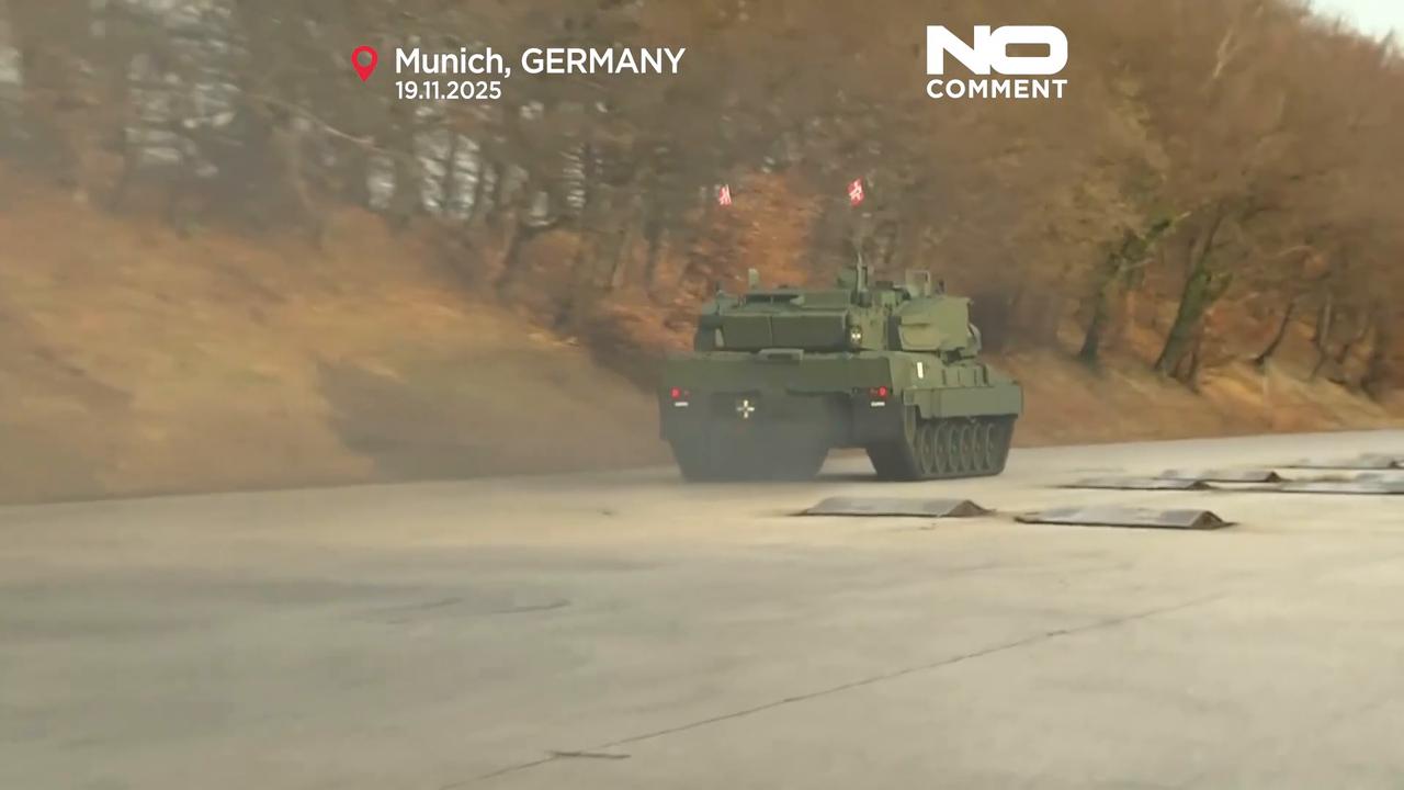 Video thumbnail for Germany presented its newly developed Leopard 2A8 tank