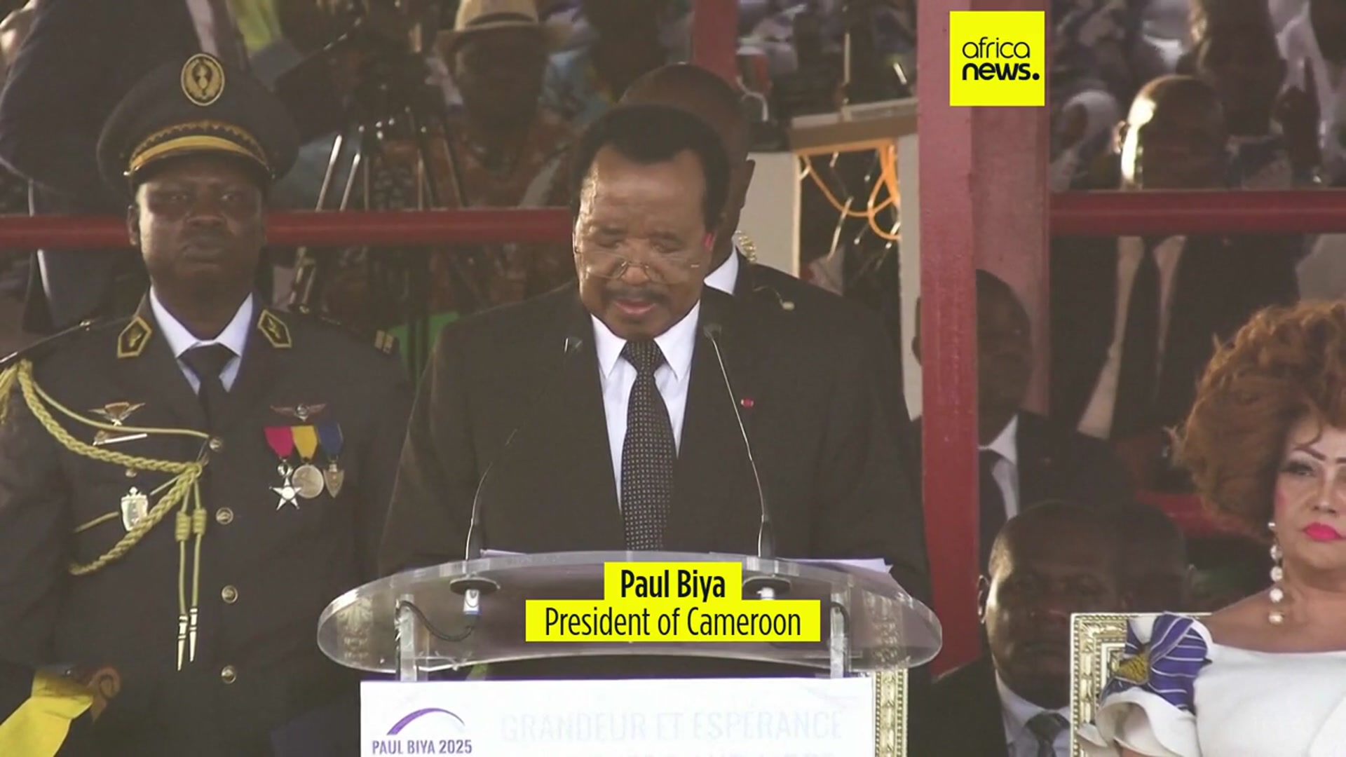 'Video thumbnail for Cameroon's 92-year-old Paul Biya makes first campaign stop as he seeks eighth presidential term'