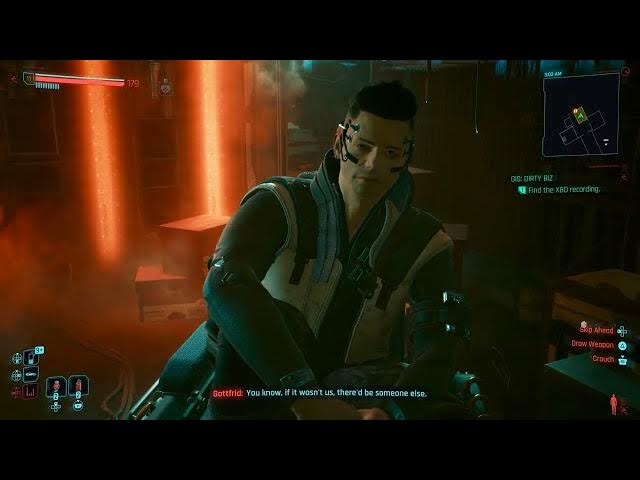 Video thumbnail for Cyberpunk 2077 - Dirty Biz: Find Gottfrid and Frederik's Studio | Deliver XBD Recording | PS5 Pro