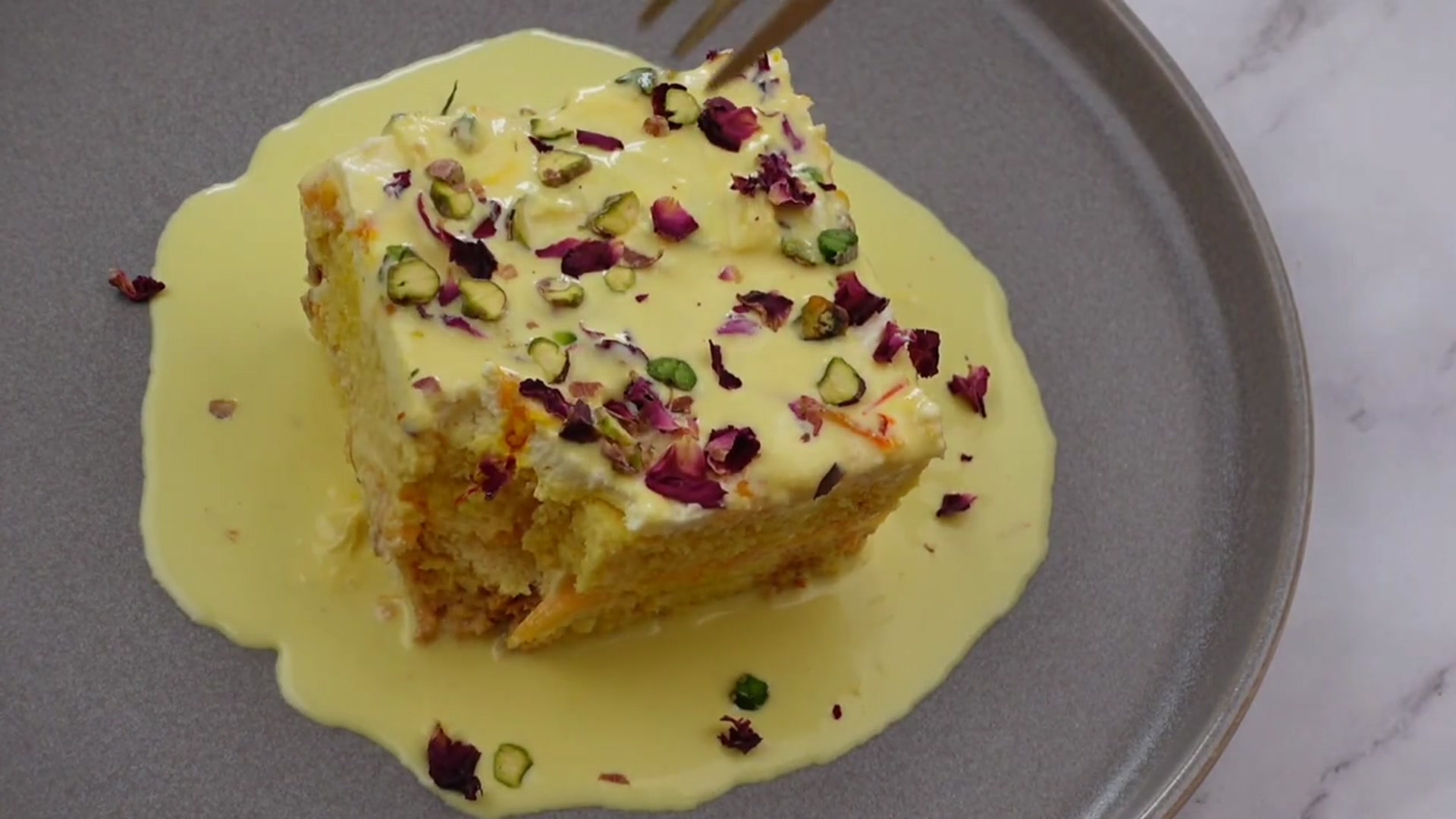 Video thumbnail for Mango Milk Cake Recipe - Dessert