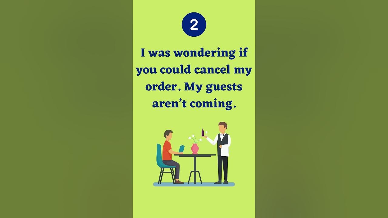 'Video thumbnail for 5 Examples of Polite Requests at the Restaurant'