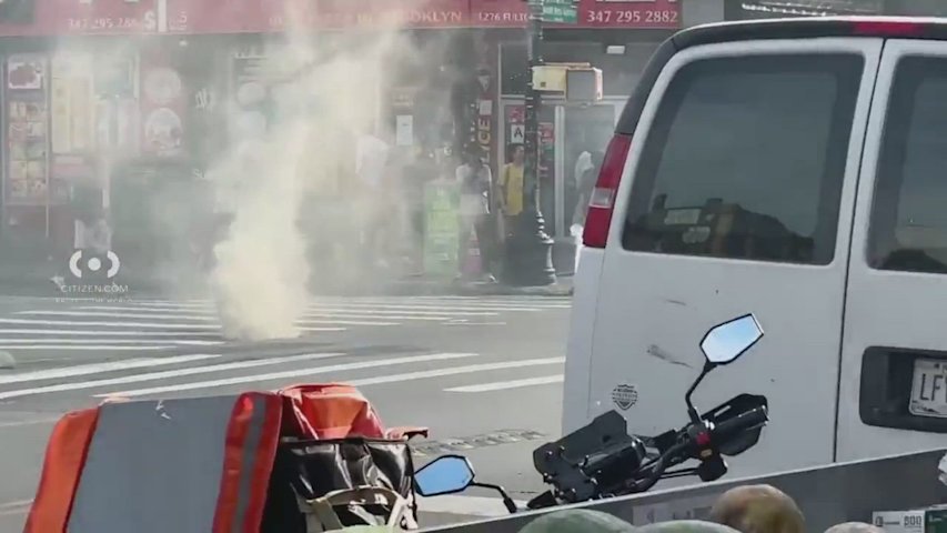 Video thumbnail for Multiple manholes catch fire in Bed-Stuy, forcing residents to brave the heat