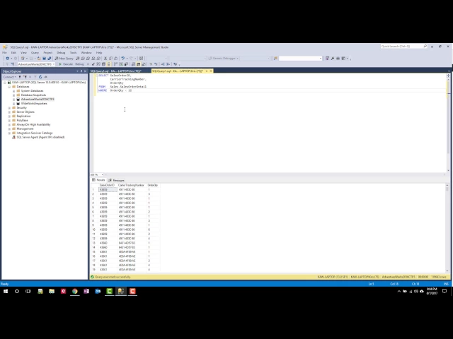 Video thumbnail for Get Started Learning SQL 2016 - Filtering Your Query | Essential SQL