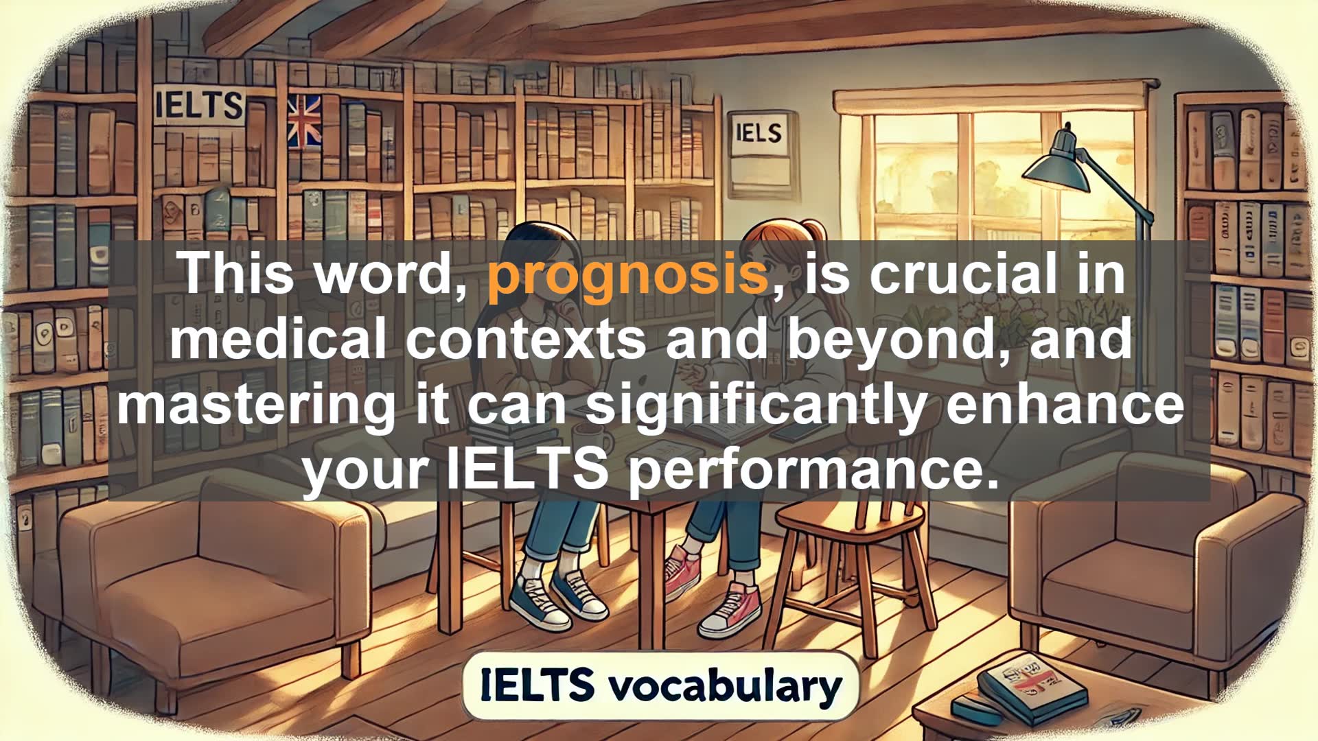 'Video thumbnail for 2000 Must Know IELTS 9.0 Vocabulary - Understanding 'Prognosis': A Key Term for IELTS Success'