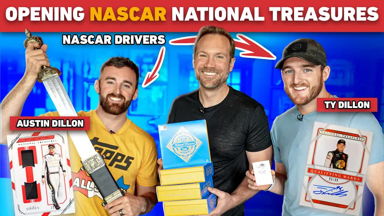 Video thumbnail for sports card investor: austin & ty dillon rip 2021 nascar national treasures cards!