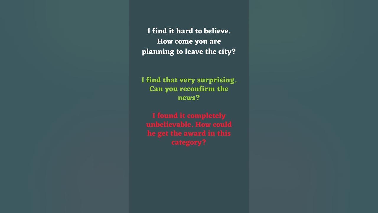 'Video thumbnail for Different Ways of Expressing Surprise Part 4'