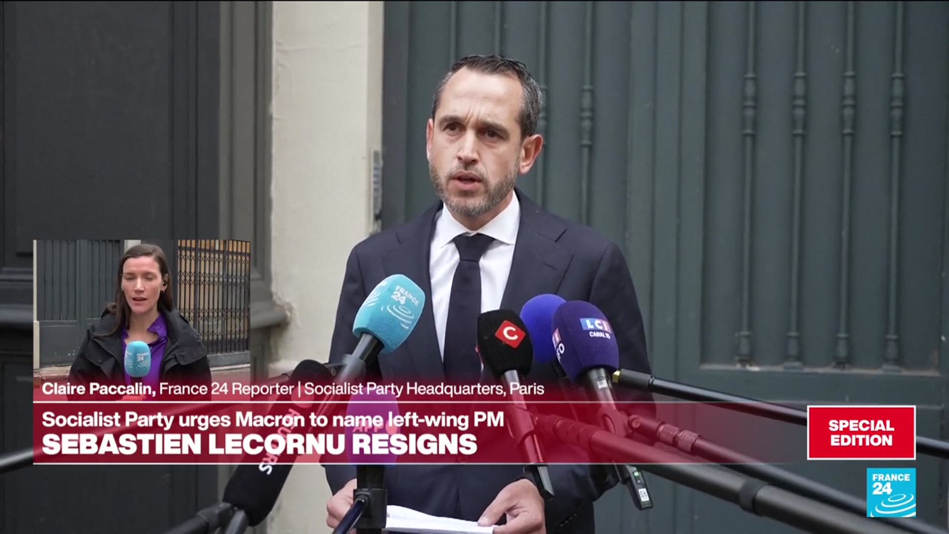 'Video thumbnail for France's Socialist Party does not reach out to hard-left as political crisis deepens'