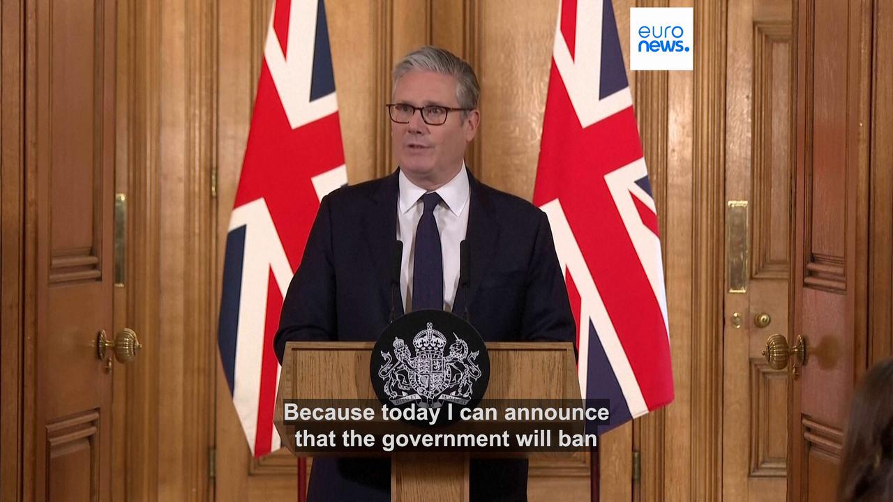 Video thumbnail for British PM Keir Starmer announces social media ban for under-16-year-olds