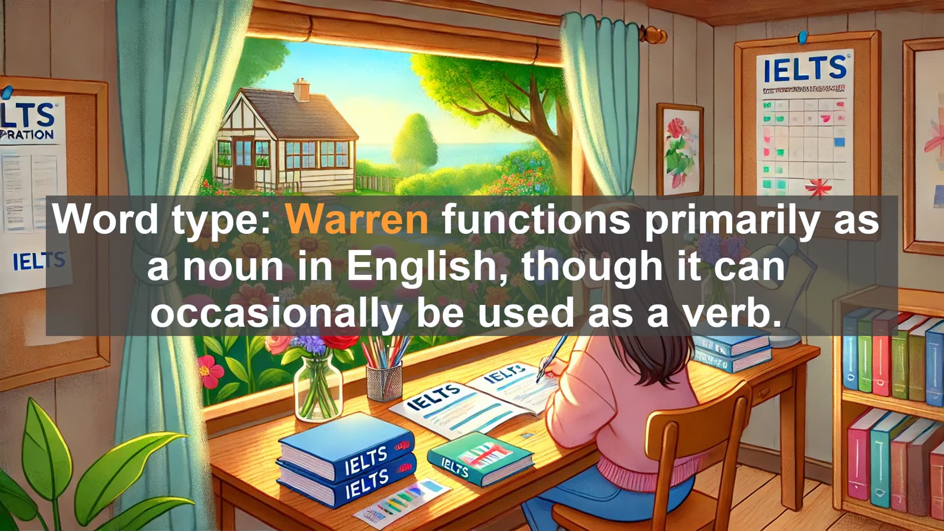'Video thumbnail for 2000 Must Know IELTS 9.0 Vocabulary - Mastering 'Warren': A Key Word for IELTS Success'
