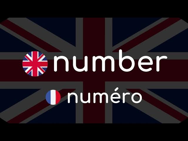 Video thumbnail for Comment prononcer « number » en anglais