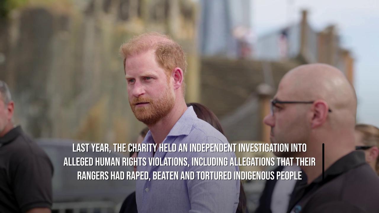 Video thumbnail for Prince Harry steps down from African charity after abuse scandal.