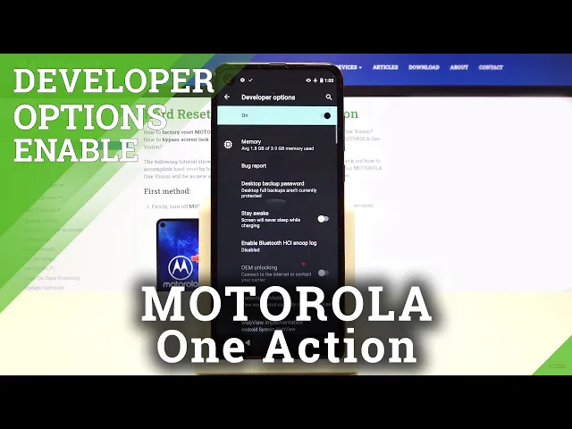 Video thumbnail for How to Unlock Developer Options on Motorola One Action –  OEM / USB Debugging
