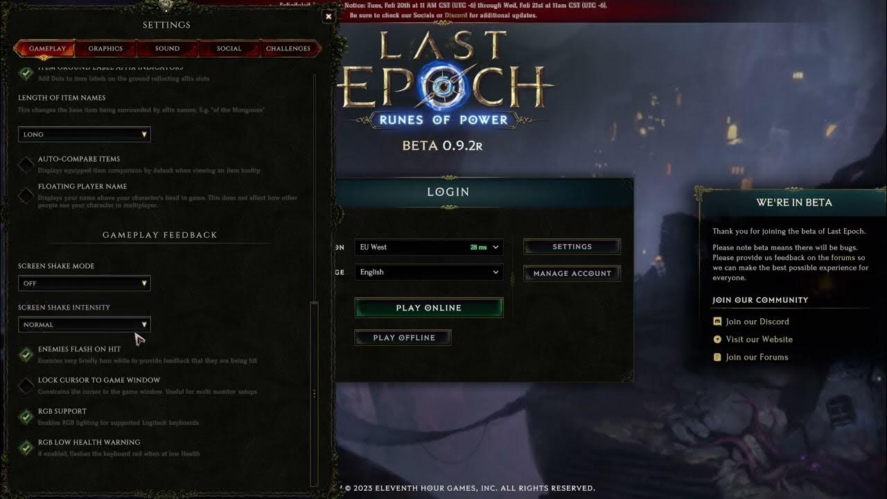 Video thumbnail for How To Manage Screen Shake In Last Epoch