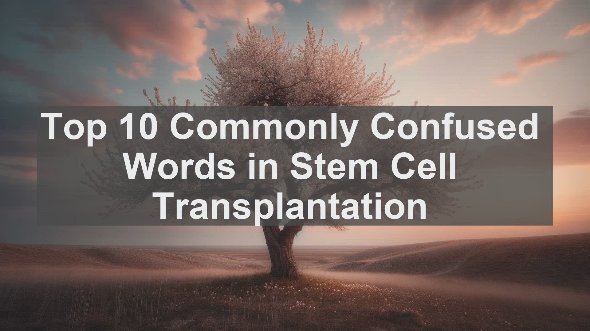 'Video thumbnail for Top 10 Commonly Confused Words in Stem Cell Transplantation'