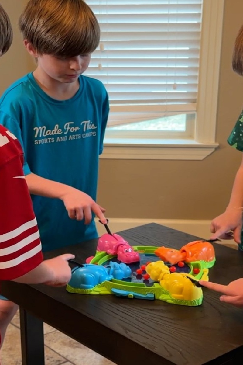 Video thumbnail for Fastest time to clear a game of Hungry Hungry Hippos (team of four) - 3.53 seconds by David, Jennifer, Jeremy and Peter Rush