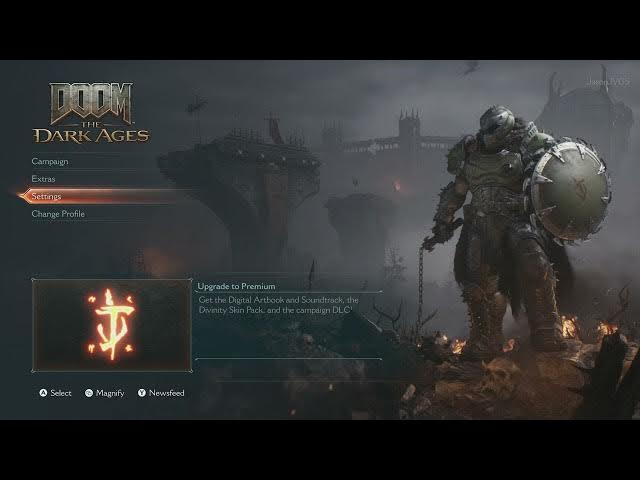 Video thumbnail for DOOM: The Dark Ages - Xbox Series X Initial Set Up and Settings: Skins Acquired | UI, Controls etc