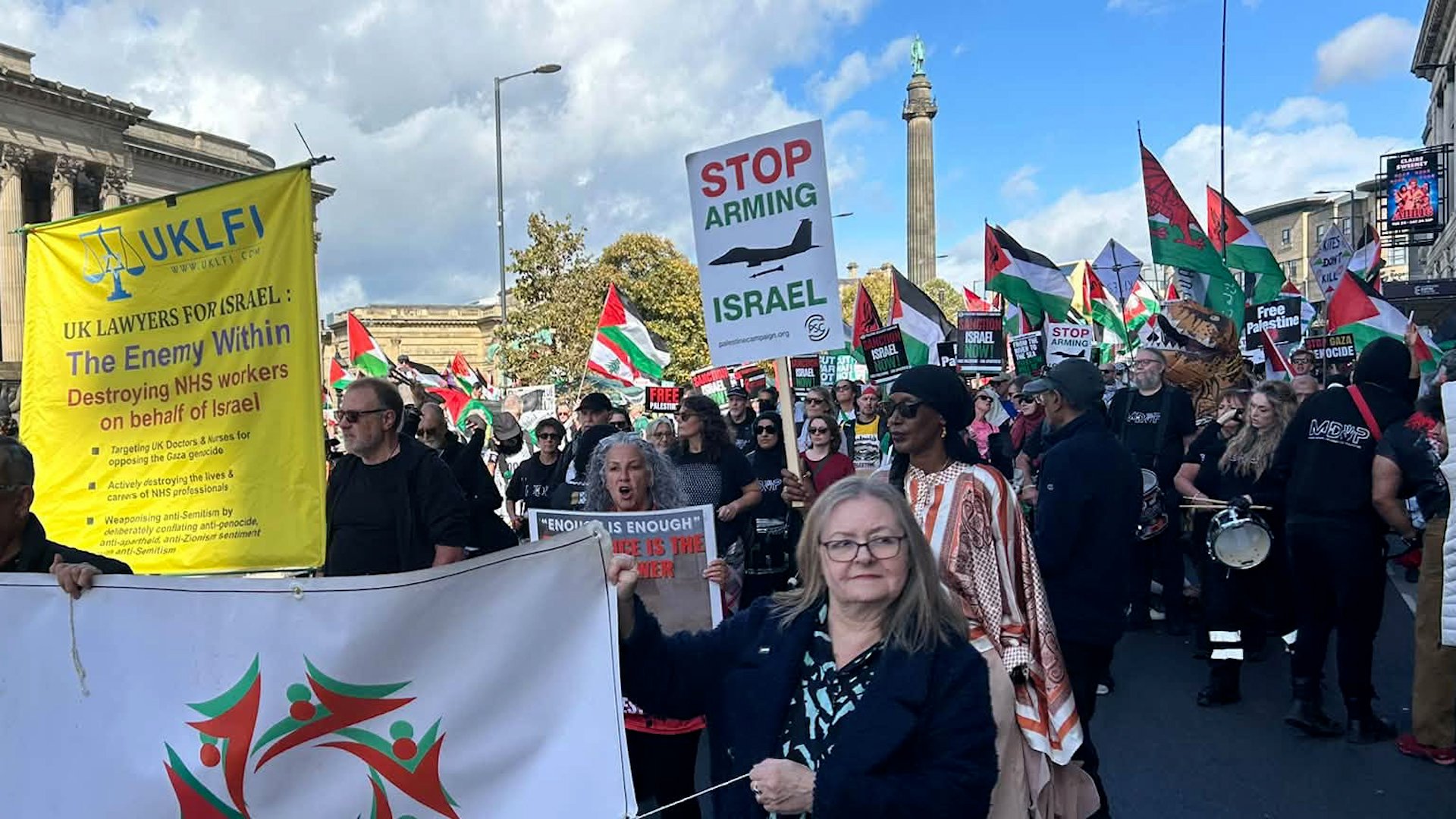 Video thumbnail for ‘Stop arming Israel’: Pro-Palestine protesters march on Labour conference