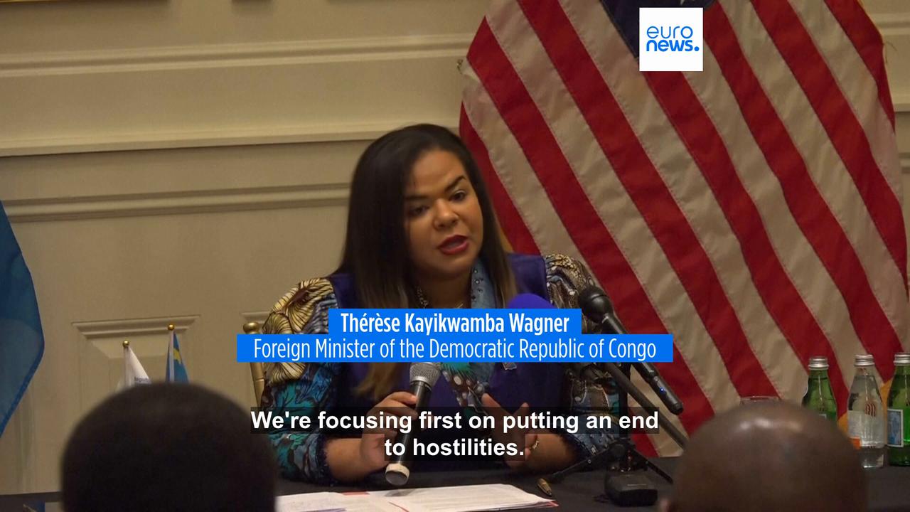 Video thumbnail for DR Congo and Rwanda sign peace deal in Washington to end decades-long conflict