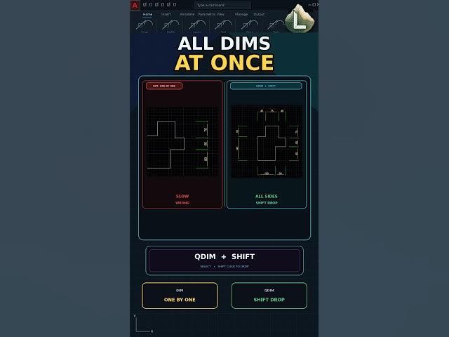 Video thumbnail for Quick Dimension a Profile in AutoCAD with QDIM