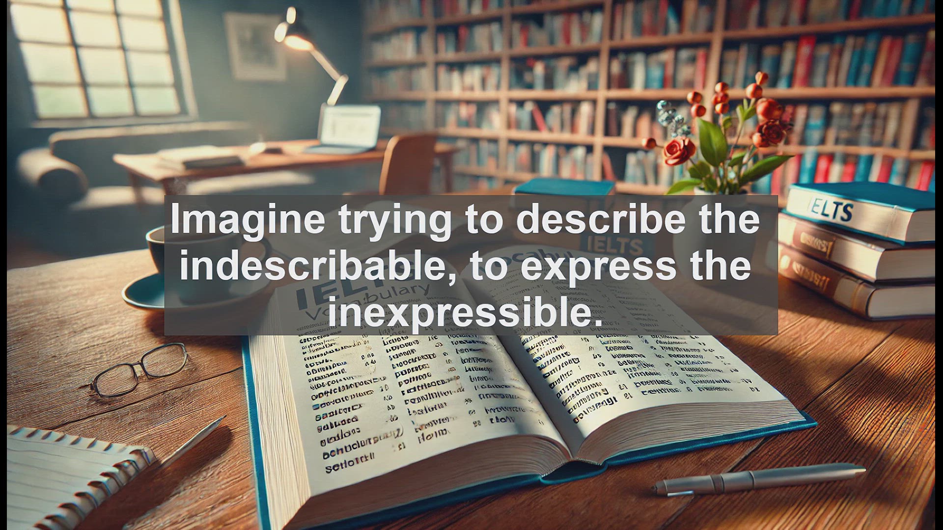 'Video thumbnail for 5000 Must Know IELTS 8.0 Vocabulary - Ineffable: The Word for Indescribable Experiences'