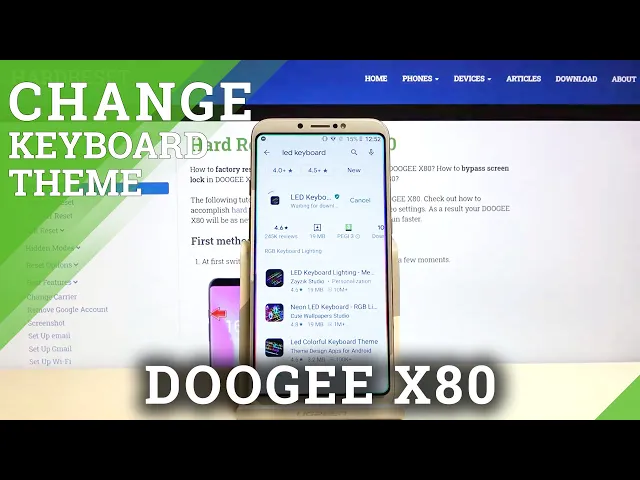 Video thumbnail for How to Get LED Keyboard on Doogee X80 - Download & Use LED Keyboard