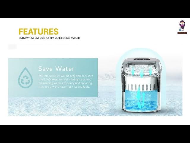 Video thumbnail for EUHOMY ZX lM 06B AZ HM Quieter Ice Maker