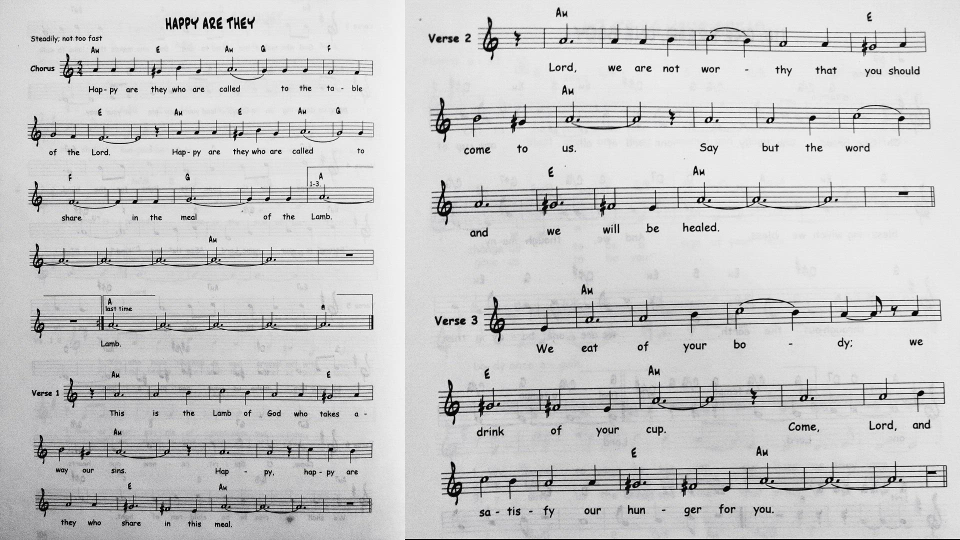 'Video thumbnail for Happy Are They - Catholic Mass Song Sheet Music'