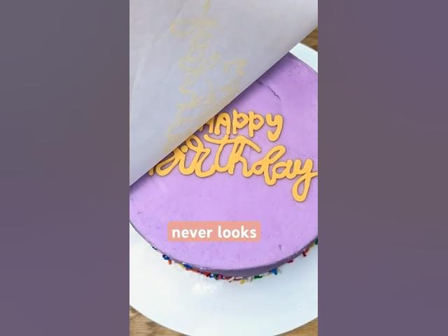 Video thumbnail for Cake writing hack: pipe in any font! Will you try this? #cakedecorating #cake