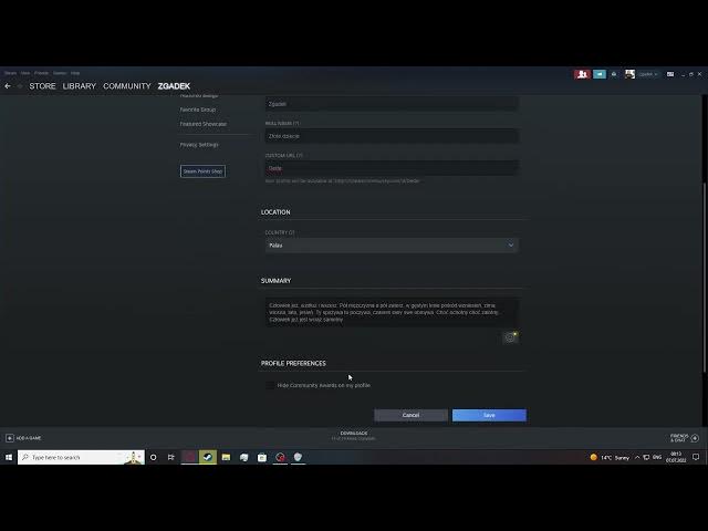 Video thumbnail for Steam 2022 - How To Change Custom Profile URL
