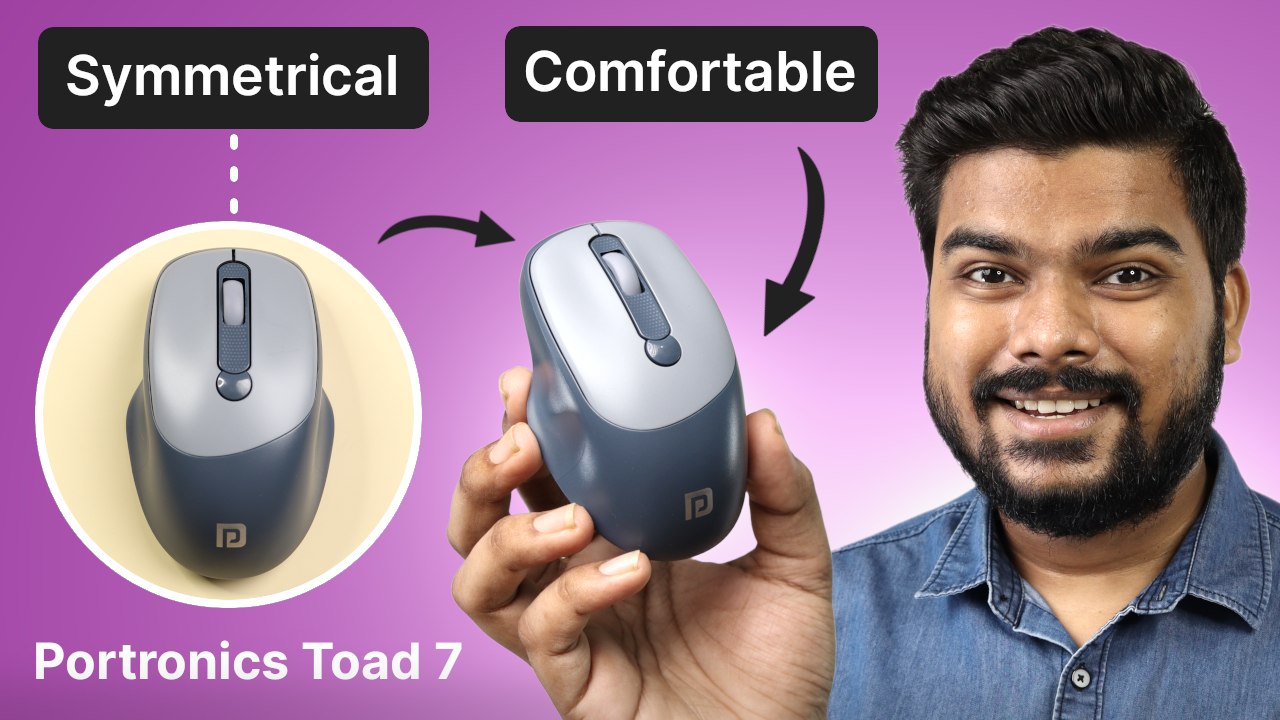 'Video thumbnail for Symmetrical & Comfortable Wireless Mouse | Portronics Toad 7 Review'