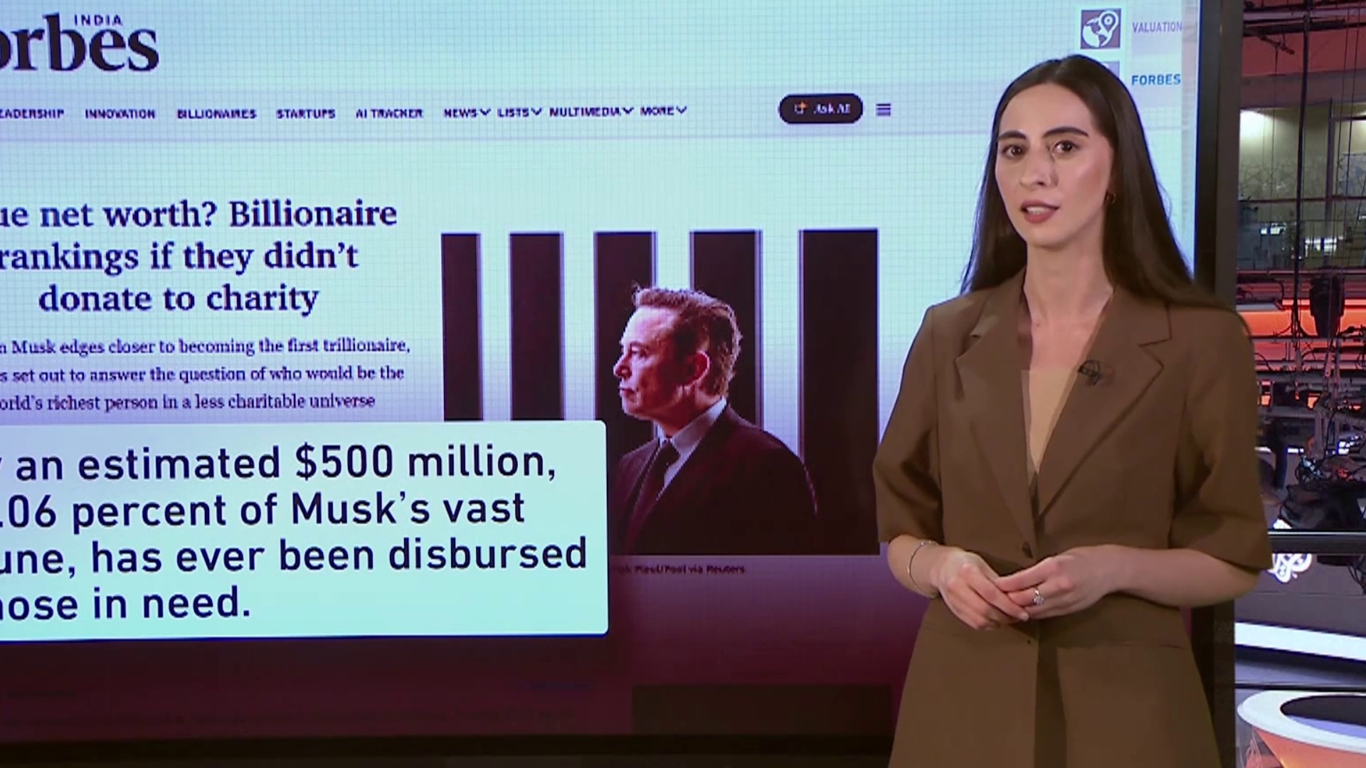 Video thumbnail for Elon Musk becomes world's first trillionaire as SpaceX valuation soars