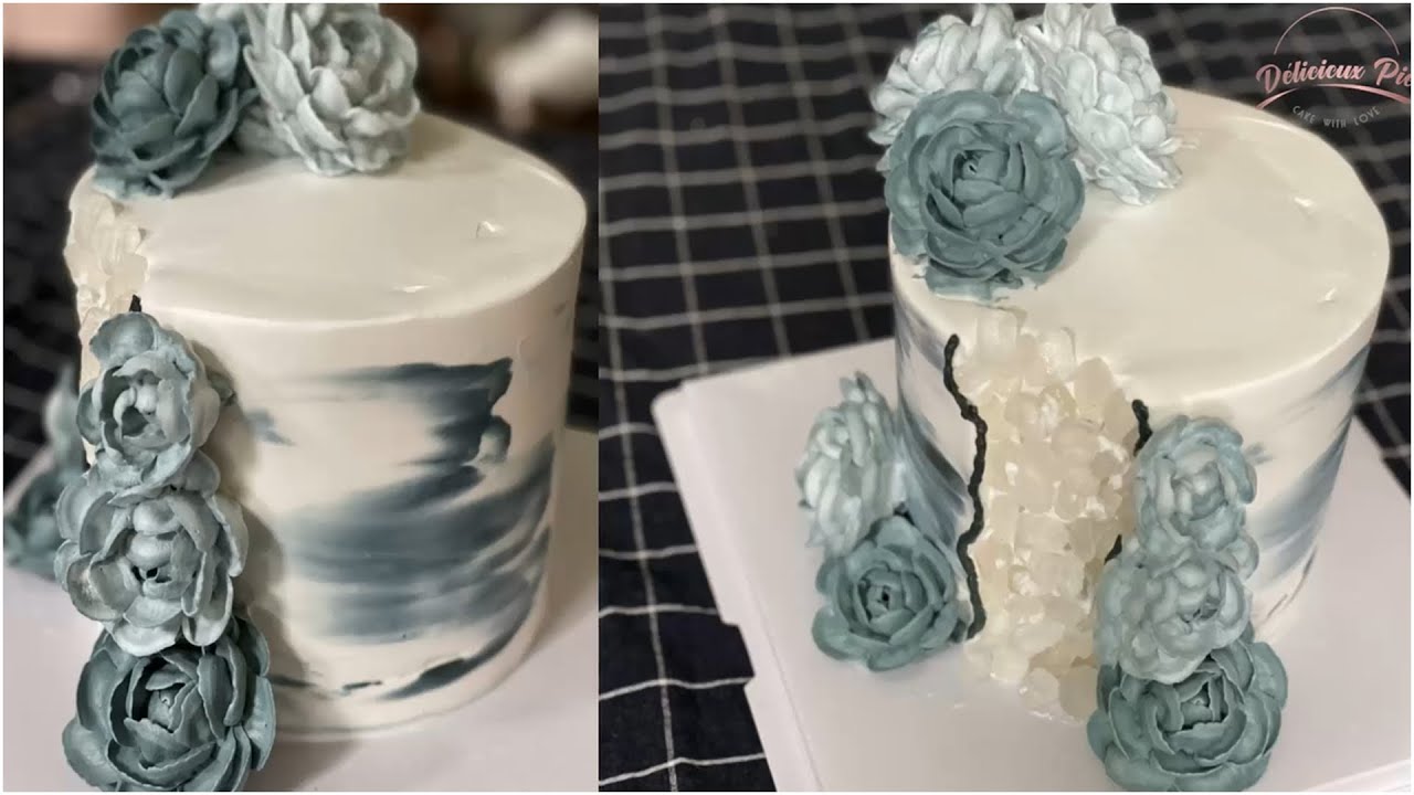 'Video thumbnail for Unique flower cake decoration with strange style for birthday anniversary'