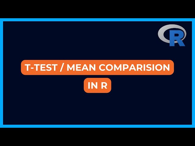 Video thumbnail for Ttest in R | Mean Comparision in R