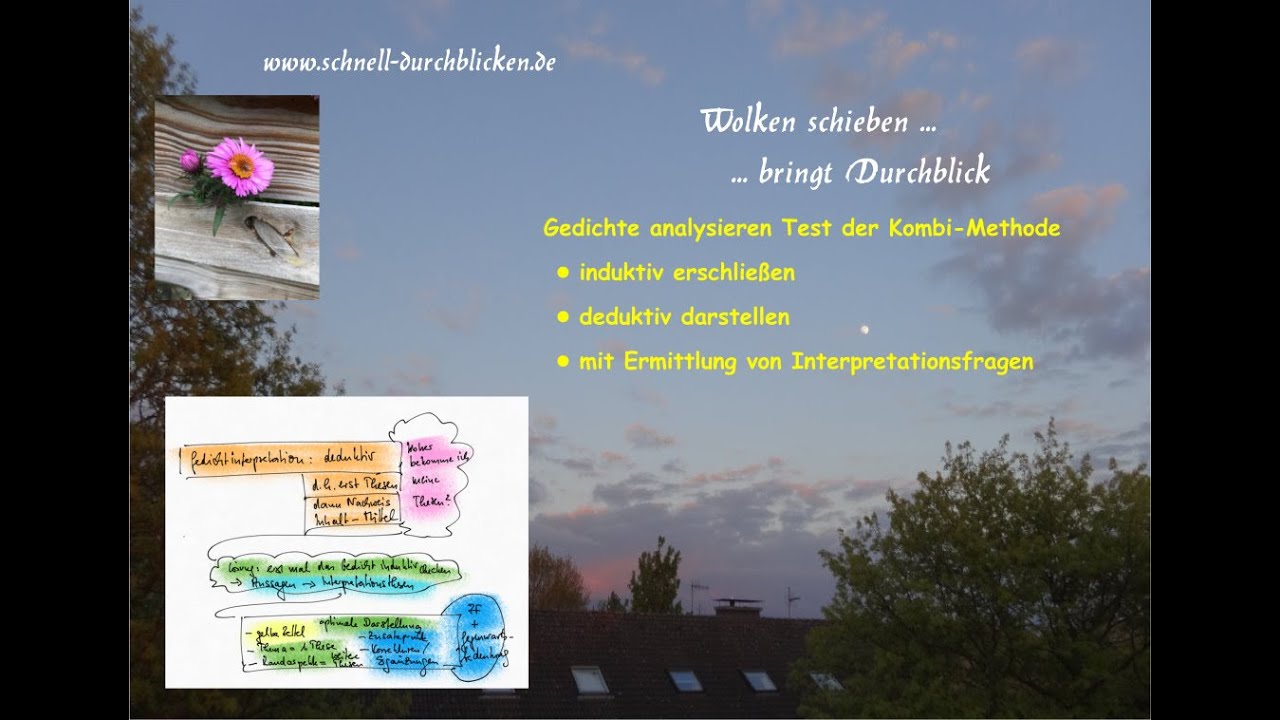 Video thumbnail for Praxistest: Ein Gedicht 1. sicher verstehen und 2. mit optimaler Darstellung maximale Punkte machen