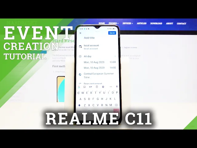 Video thumbnail for How to Add Event to Calendar in REALME C11 - Event Creation