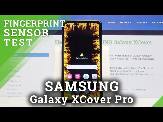 Video thumbnail for Test of Samsung Galaxy XCover Pro Fingerprint Sensor   - Finger Scanner