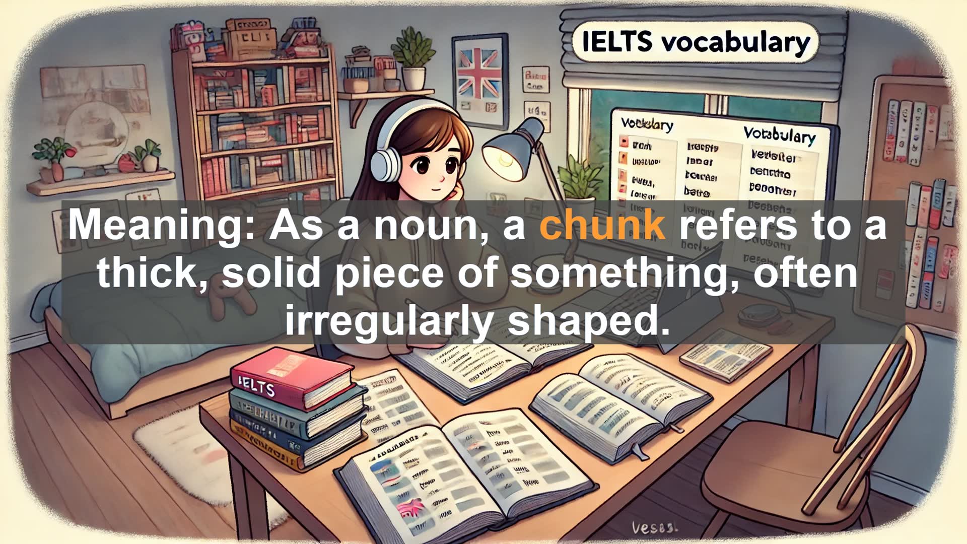'Video thumbnail for 5000 Must Know IELTS 8.0 Vocabulary - Understanding 'Chunk': A Versatile Word in English'