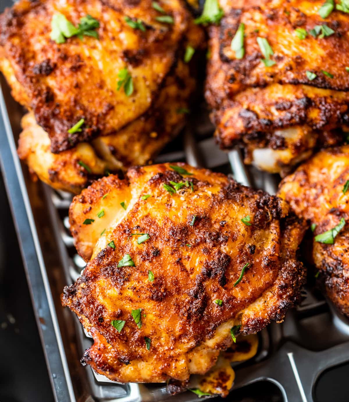'Video thumbnail for Keto Lemon-Garlic Chicken Thighs in the Air Fryer Recipe '